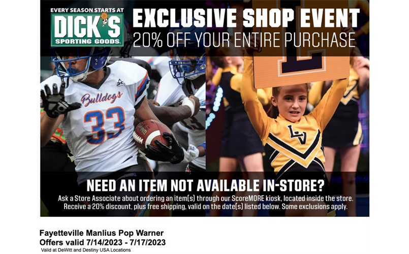 2023 Dick's Days 7/14-7/17 - 20% off Coupon