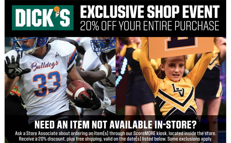 20% of Dick's Sporting Goods Coupon